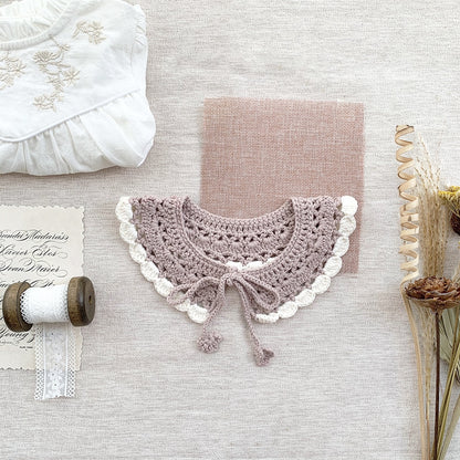 -ベビー キッズ ニット レース 付け襟 つけ襟 - mamahalo shop - ショール -  べビー服 - 子供服 - 男の子 - 女の子