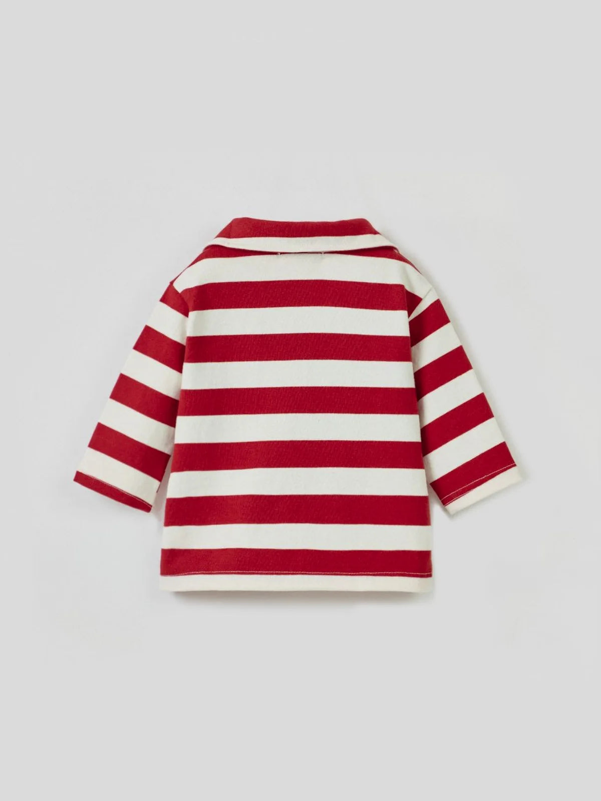 -ベビートップス ベアくまワッペンボーダー長袖ラガーシャツ 2カラー【mh0007070】 - mamahalo shop - 長袖Tシャツ -  べビー服 - 子供服 - 男の子 - 女の子