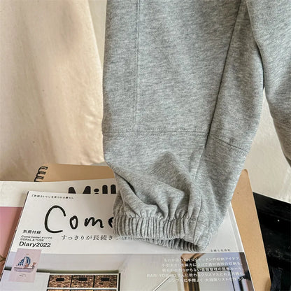 -キッズパンツ スウェットロングパンツ ルーズパンツ ライトグレー/ダークグレー/2カラー - mamahalo shop - ロングパンツ・スウェットパンツ -  べビー服 - 子供服 - 男の子 - 女の子