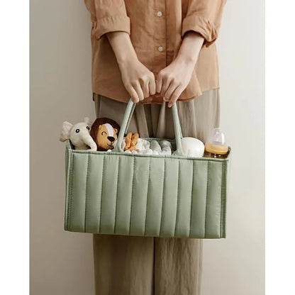 -ベビーおむつボックス オムツ収納 ストレージボックス グルーミングキット収納 グリーン【mh0006131】 - mamahalo shop - おむつ収納 -  べビー服 - 子供服 - 男の子 - 女の子