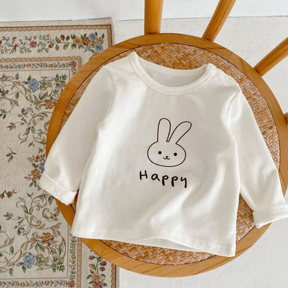 -ベビートップス うさぎバニープリント長袖Tシャツ 3カラー【mh0006992】 - mamahalo shop - 長袖Tシャツ -  べビー服 - 子供服 - 男の子 - 女の子