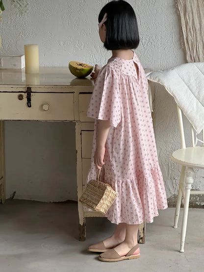 -キッズワンピース 半袖ルーズワンピース サマードレス【mh0004874】 - mamahalo shop - 半袖ワンピース -  べビー服 - 子供服 - 男の子 - 女の子