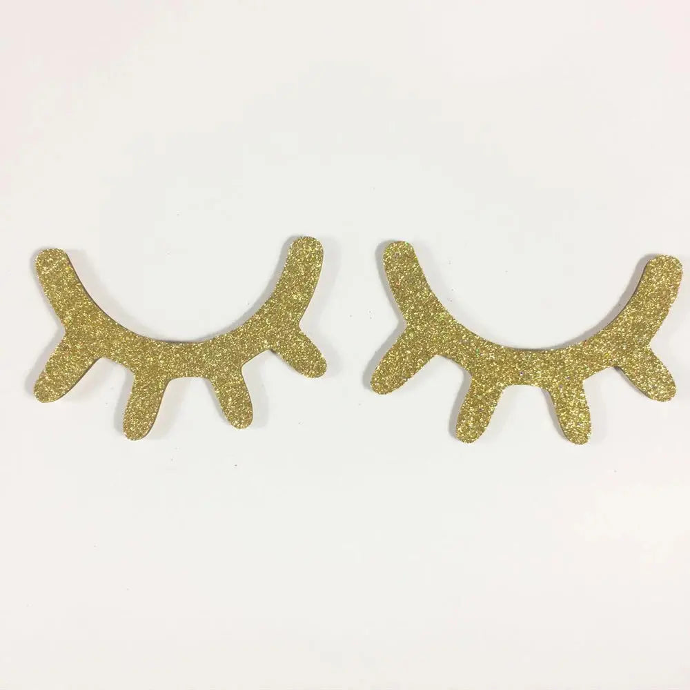 -1ペア北欧風 木製3Dまつげウォールステッカー スリーピーアイズ 木工クラフト 子供部屋 ウォールアートデカール【mh0000002】 - mamahalo shop - モビール・ウォールデコレーション -  べビー服 - 子供服 - 男の子 - 女の子