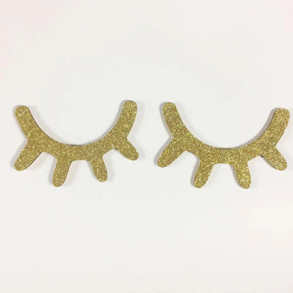 -1ペア北欧風 木製3Dまつげウォールステッカー スリーピーアイズ 木工クラフト 子供部屋 ウォールアートデカール【mh0000002】 - mamahalo shop - モビール・ウォールデコレーション -  べビー服 - 子供服 - 男の子 - 女の子