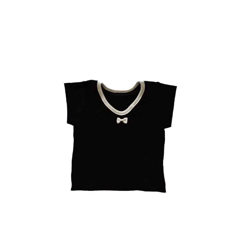 -ベビートップス 半袖Tシャツ リボン 3カラー - mamahalo shop - 半袖Tシャツ -  べビー服 - 子供服 - 男の子 - 女の子