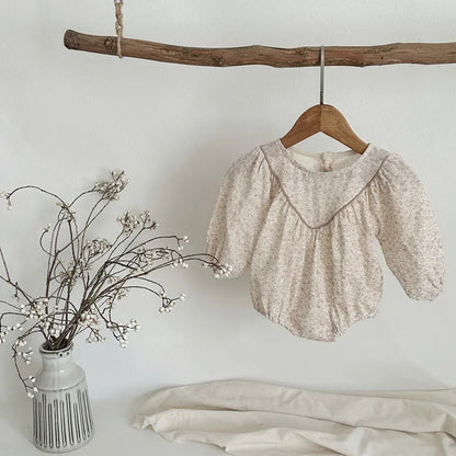 -ベビーロンパース 長袖ボディスーツ ルーズ フラワー花柄プリント【mh0006386】 - mamahalo shop - 長袖ロンパース -  べビー服 - 子供服 - 男の子 - 女の子