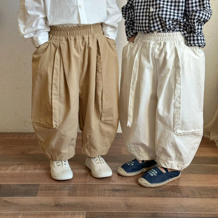 キッズパンツ ビッグポケットロングルーズパンツ - mamahalo shop - ロングパンツ・スウェットパンツ -  べビー服 - 子供服 - 男の子 - 女の子