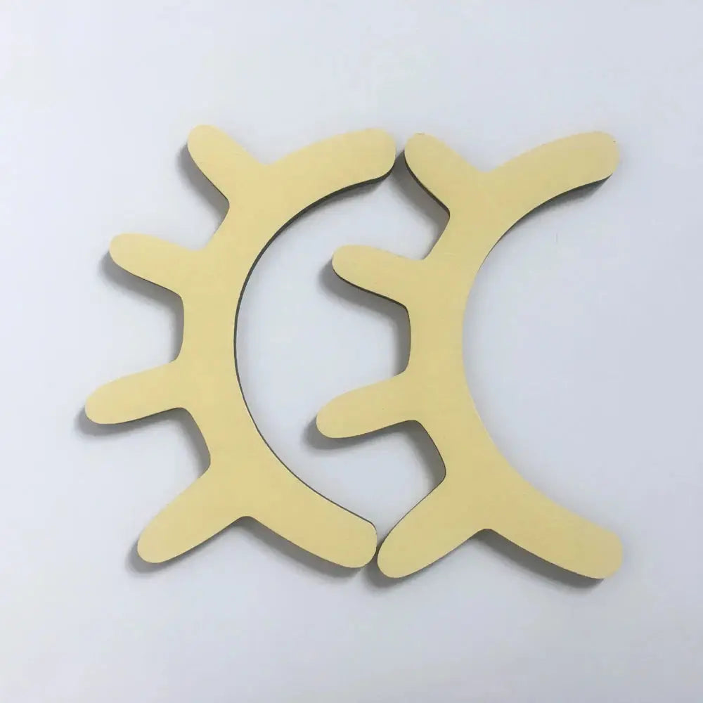 -1ペア北欧風 木製3Dまつげウォールステッカー スリーピーアイズ 木工クラフト 子供部屋 ウォールアートデカール【mh0000002】 - mamahalo shop - モビール・ウォールデコレーション -  べビー服 - 子供服 - 男の子 - 女の子