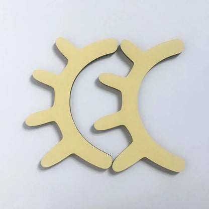 -1ペア北欧風 木製3Dまつげウォールステッカー スリーピーアイズ 木工クラフト 子供部屋 ウォールアートデカール【mh0000002】 - mamahalo shop - モビール・ウォールデコレーション -  べビー服 - 子供服 - 男の子 - 女の子