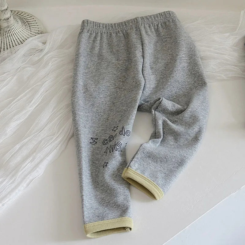 -ベビーパンツ レターロゴプリントレギンスパンツ 2カラー【mh0006947】 - mamahalo shop - レギンスパンツ -  べビー服 - 子供服 - 男の子 - 女の子