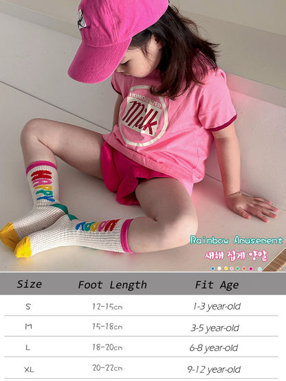 -キッズソックス 靴下3足セット メッシュ カラフル サマーソックス【mh0005681】 - mamahalo shop - ベビー用靴下・タイツ -  べビー服 - 子供服 - 男の子 - 女の子