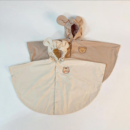 -キッズレインコート 雨具 耳付きフーディアニマルワンポイントレインポンチョ 防水コート 3カラー【mh0007077】 - mamahalo shop - レインコート -  べビー服 - 子供服 - 男の子 - 女の子