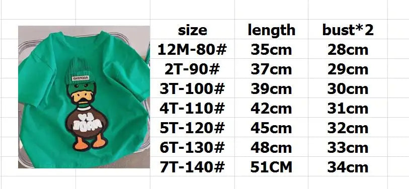 -キッズトップス 半袖Tシャツ あひる ダック アップリケ 2カラー【mh0005829】 - mamahalo shop - 半袖Tシャツ -  べビー服 - 子供服 - 男の子 - 女の子