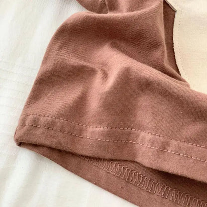 -キッズトップス 半袖Tシャツ ベアくまアップリケ 2カラー - mamahalo shop - 半袖Tシャツ -  べビー服 - 子供服 - 男の子 - 女の子