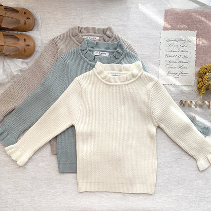 -キッズ ニット フリル 長袖 トップス セーター カットソー - mamahalo shop - ニット・セーター -  べビー服 - 子供服 - 男の子 - 女の子
