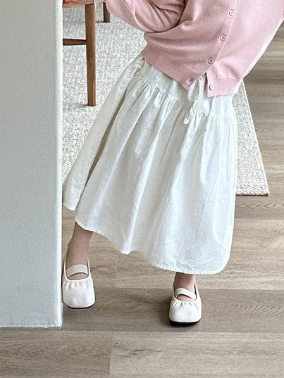 -キッズスカート チェック/無地ミモレ丈Aラインスカート 2カラー【mh-0006770】 - mamahalo shop - スカート -  べビー服 - 子供服 - 男の子 - 女の子