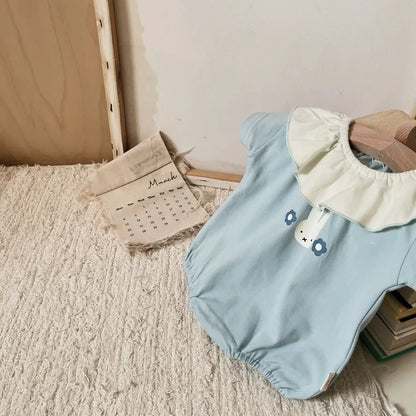 -ベビーロンパース サークル襟 半袖ボディスーツ うさぎミッフィー 2カラー【mh0006311】 - mamahalo shop - 半袖ロンパース -  べビー服 - 子供服 - 男の子 - 女の子