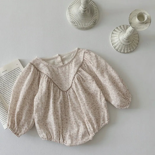 -ベビーロンパース 長袖ボディスーツ ルーズ フラワー花柄プリント【mh0006386】 - mamahalo shop - 長袖ロンパース -  べビー服 - 子供服 - 男の子 - 女の子