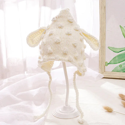 -ベビー キッズ ニット 耳付き とんがり 帽子 - mamahalo shop - ベビー用帽子 -  べビー服 - 子供服 - 男の子 - 女の子