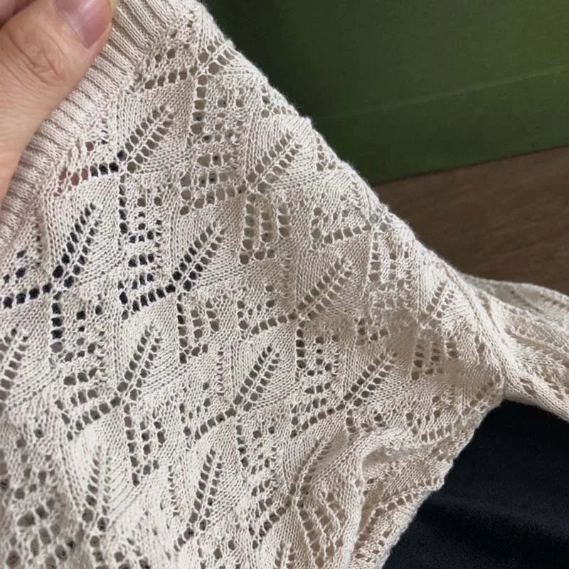 -キッズカーディガン サマーニット レースニットジャケット 冷房対策 2カラー【mh0005197】 - mamahalo shop - カーディガン・パーカー -  べビー服 - 子供服 - 男の子 - 女の子