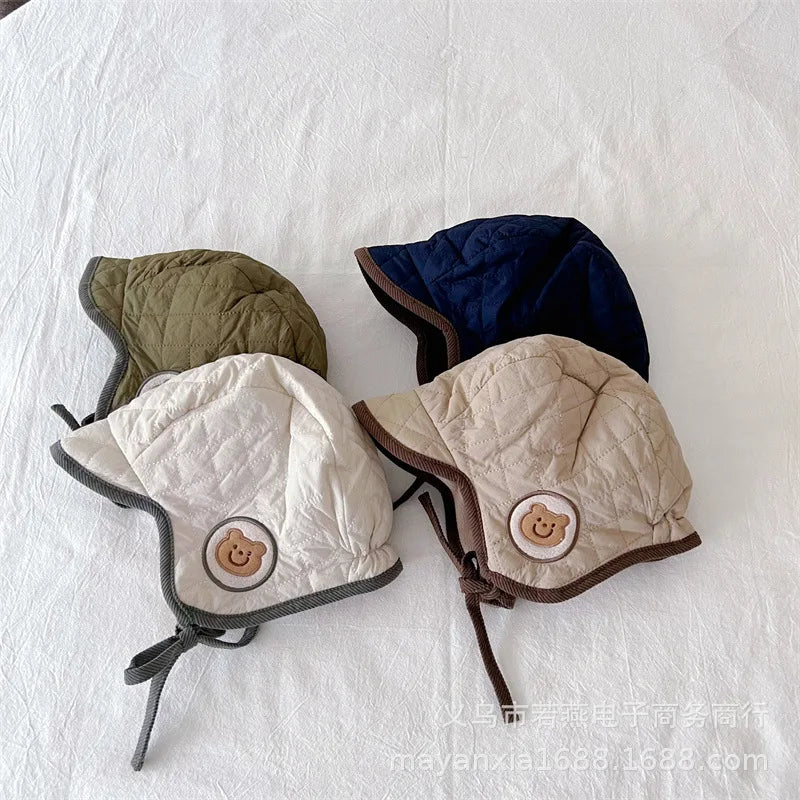 -ベビー帽子 耳当て付き帽子 防寒キャップ 裏フリース ボーイズ 男の子 子供服 - mamahalo shop - ベビー用帽子 -  べビー服 - 子供服 - 男の子 - 女の子