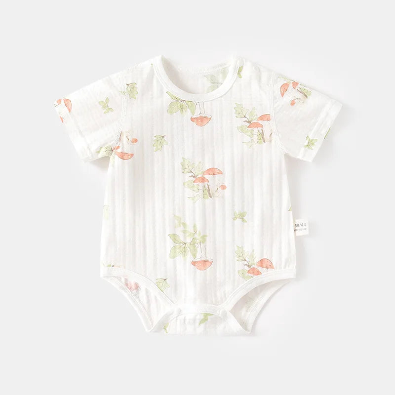 -ベビーロンパース 半袖ボディスーツ 肌着 アニマルプリント【mh0006552】 - mamahalo shop - 半袖ロンパース -  べビー服 - 子供服 - 男の子 - 女の子