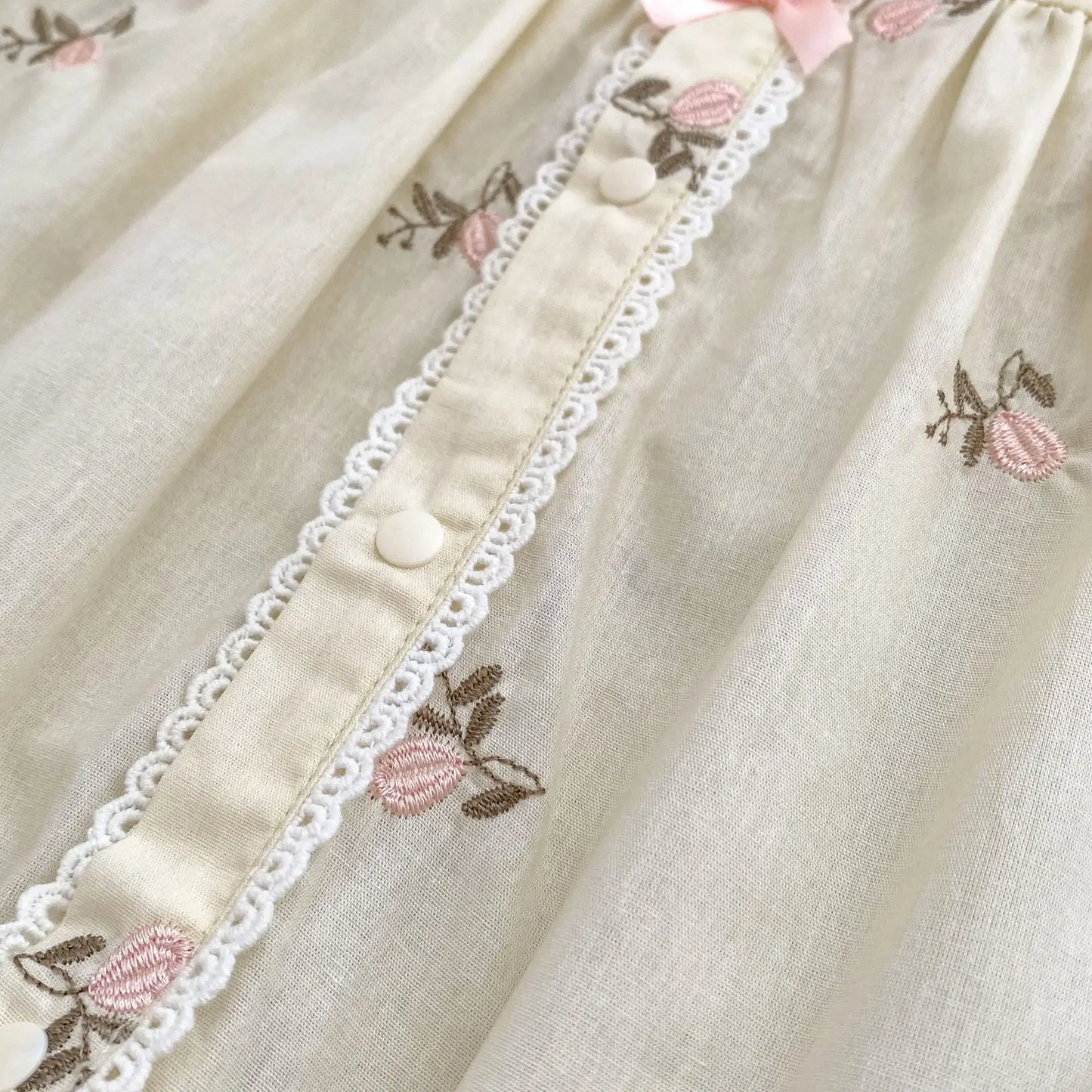 -ベビーセットアップ 2点セット/ロンパース フラワー刺繍長袖チュニックブラウス＋ブルマパンツ/長袖ジャンプスーツ【mh0007411】 - mamahalo shop - 長袖セットアップ -  べビー服 - 子供服 - 男の子 - 女の子