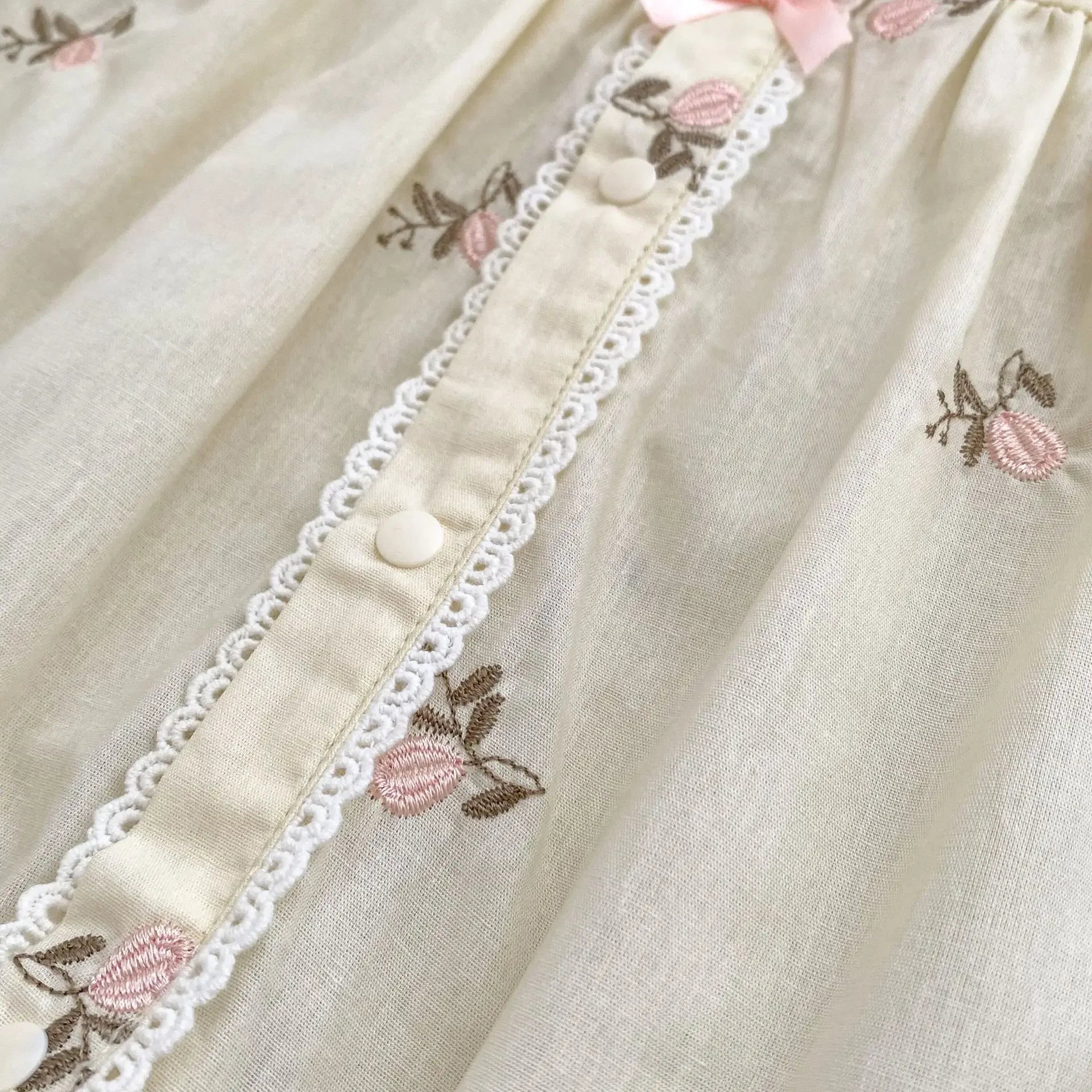 -ベビーセットアップ 2点セット/ロンパース フラワー刺繍長袖チュニックブラウス＋ブルマパンツ/長袖ジャンプスーツ【mh0007411】 - mamahalo shop - 長袖セットアップ -  べビー服 - 子供服 - 男の子 - 女の子