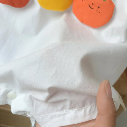 -ベビーロンパース 半袖ジャンプスーツ フルーツ ドッキングデザイン【mh0006542】 - mamahalo shop - 半袖ロンパース -  べビー服 - 子供服 - 男の子 - 女の子