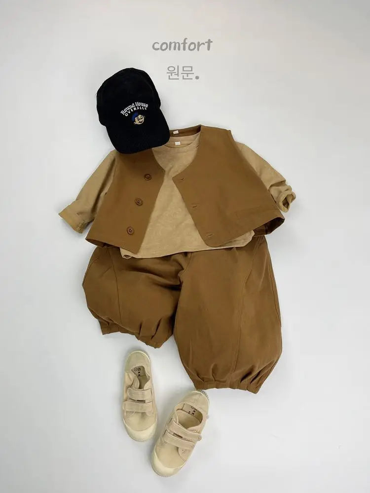 -キッズパンツ ワイドルーズバルーンハーレムパンツ 2カラー【mh0007234】 - mamahalo shop - ロングパンツ・スウェットパンツ -  べビー服 - 子供服 - 男の子 - 女の子