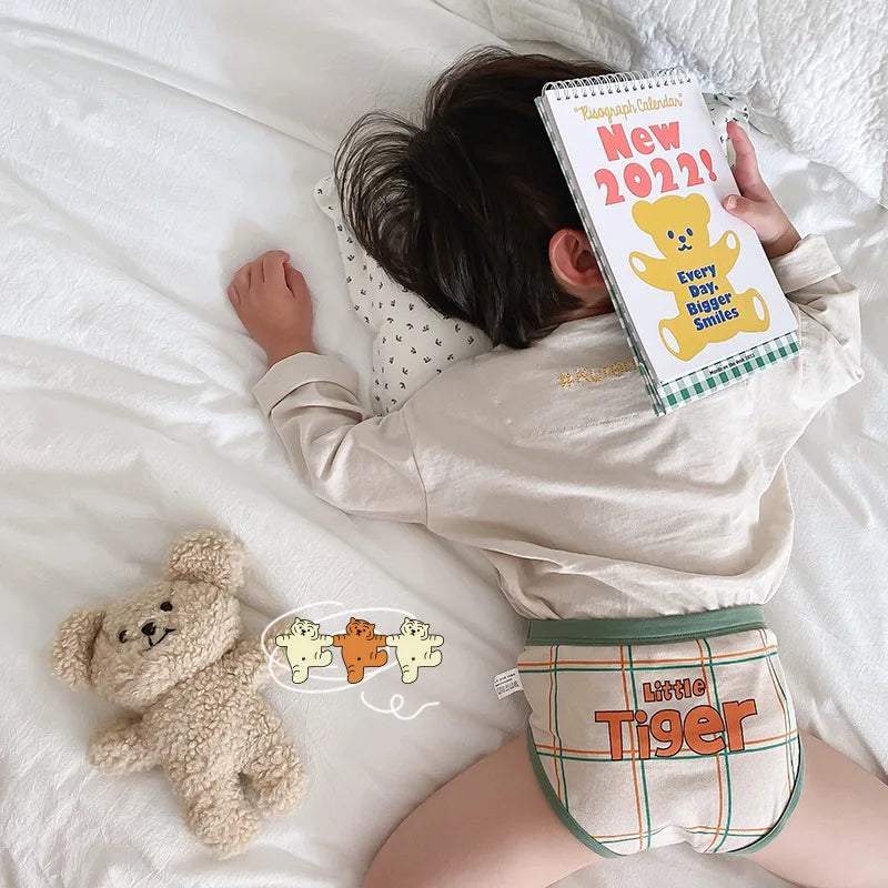 -キッズ下着3枚セット ボーイズパンツ アンダーウェア タイガー虎 ボクサー/ブリーフ【mh0004084】 - mamahalo shop - 幼児用下着 -  べビー服 - 子供服 - 男の子 - 女の子