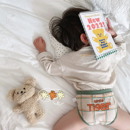 -キッズ下着3枚セット ボーイズパンツ アンダーウェア タイガー虎 ボクサー/ブリーフ【mh0004084】 - mamahalo shop - 幼児用下着 -  べビー服 - 子供服 - 男の子 - 女の子