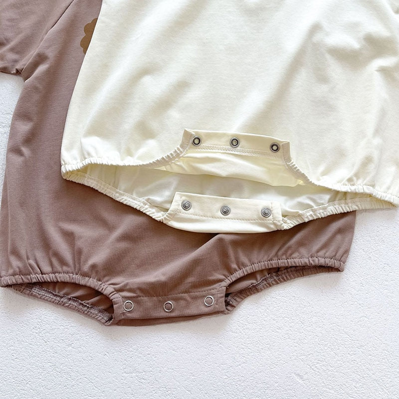 -ベビー プリント 半袖 ロンパース ユニセックス【mh0002444】 - mamahalo shop - 半袖ロンパース -  べビー服 - 子供服 - 男の子 - 女の子