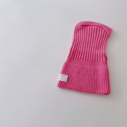 -ベビー キッズ ニット フーディ スカーフ ボーダー 帽子 ネックウォーマー【mh0002796】 - mamahalo shop - ベビー用帽子 -  べビー服 - 子供服 - 男の子 - 女の子