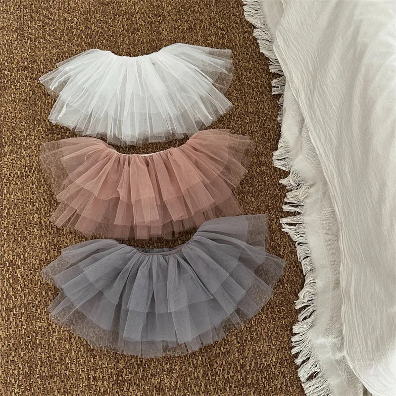 -キッズスカート チュチュ チュールスカート 重ね着 3カラー - mamahalo shop - スカート -  べビー服 - 子供服 - 男の子 - 女の子