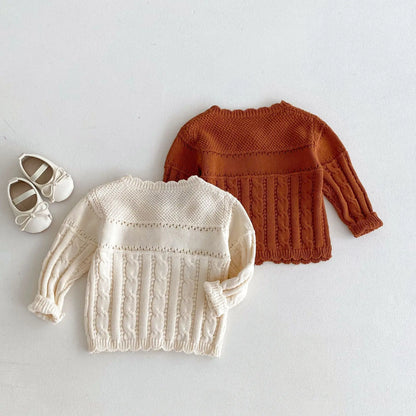 -キッズカーディガン フラワー刺繍レースニットジャケット 2カラー - mamahalo shop - カーディガン・パーカー -  べビー服 - 子供服 - 男の子 - 女の子