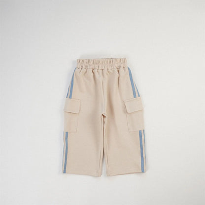 -キッズパンツ サイドラインスウェットカーゴパンツ スポーツパンツ 8カラー - mamahalo shop - ロングパンツ・スウェットパンツ -  べビー服 - 子供服 - 男の子 - 女の子