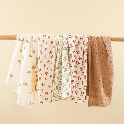 -モスリン ベビー おくるみ ブランケット 寝具 綿 カバー ラップ コットン【mh0001604】 - mamahalo shop - ベビーブランケット・タオル -  べビー服 - 子供服 - 男の子 - 女の子