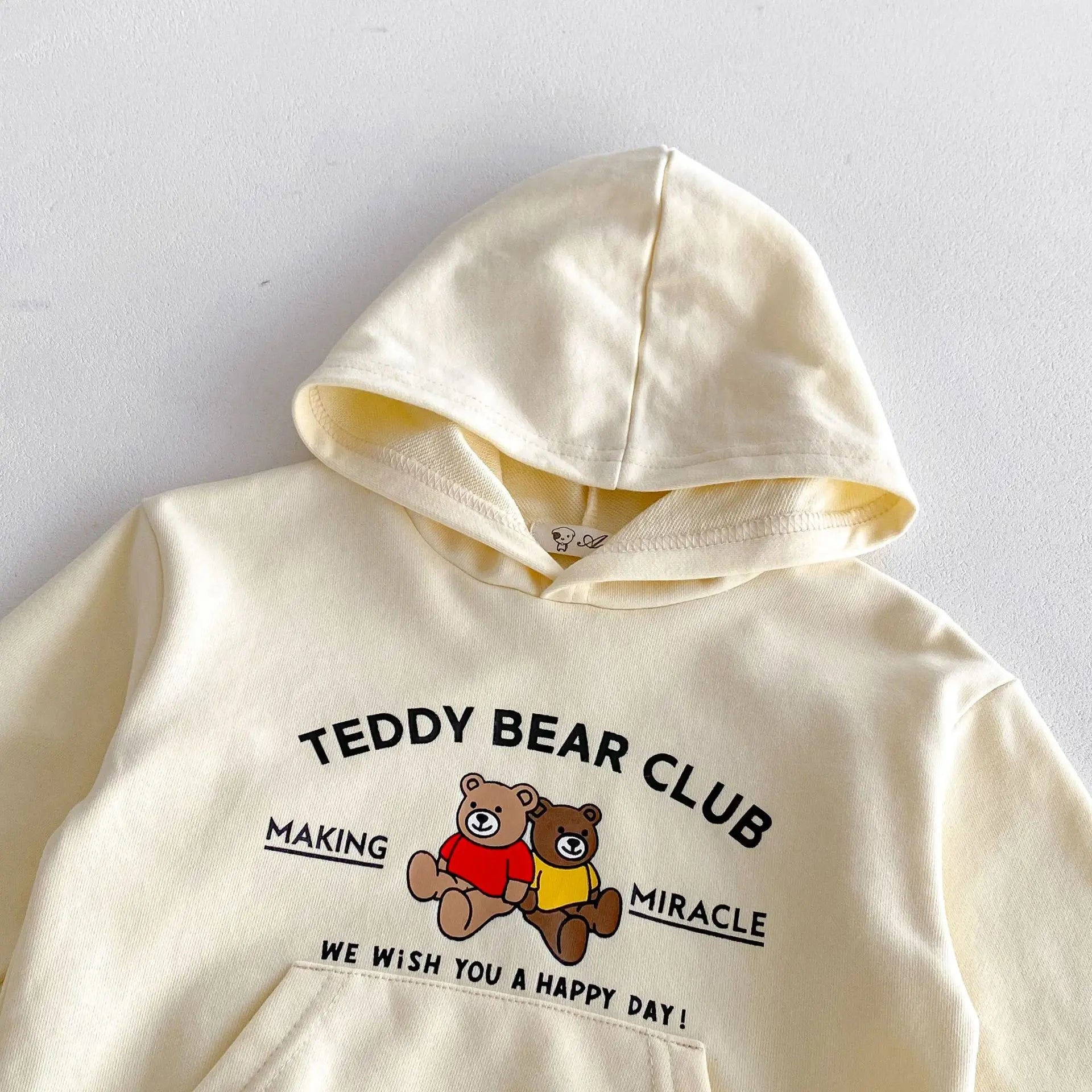 -キッズセットアップ 2点セット ベアくまプリントフーディパーカー+ロングスウェットパンツ 2カラー【mh0007006】 - mamahalo shop - 長袖セットアップ -  べビー服 - 子供服 - 男の子 - 女の子