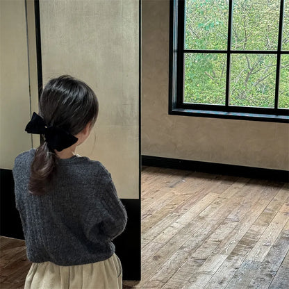 -キッズカーディガン ニットジャケット シンプルベーシック 2カラー - mamahalo shop - カーディガン・パーカー -  べビー服 - 子供服 - 男の子 - 女の子