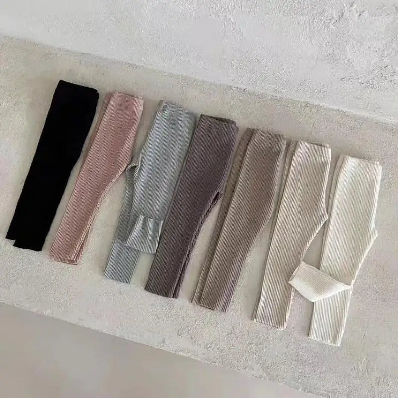 -ベビーパンツ リブレギンスパンツ シンプルベーシック - mamahalo shop - レギンスパンツ -  べビー服 - 子供服 - 男の子 - 女の子