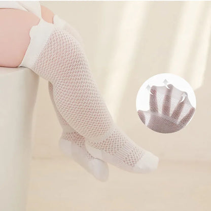 -ベビーソックス 靴下3足セット メッシュハイソックス【mh0004657】 - mamahalo shop - ベビー用靴下・タイツ -  べビー服 - 子供服 - 男の子 - 女の子