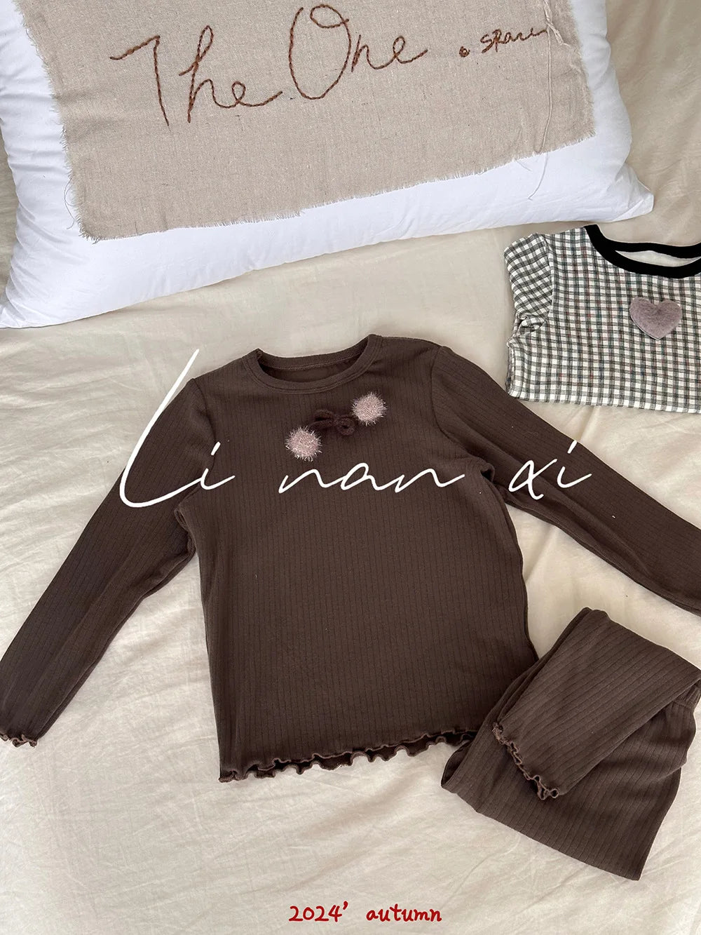 -キッズジュニアパジャマセット 長袖Tシャツ+ロングパンツ ガーリースタイル - mamahalo shop - 長袖パジャマ -  べビー服 - 子供服 - 男の子 - 女の子