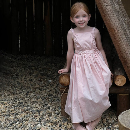 -キッズワンピース キャミソールドレスワンピース ピンク【mh0005853】 - mamahalo shop - ノースリーブワンピース -  べビー服 - 子供服 - 男の子 - 女の子