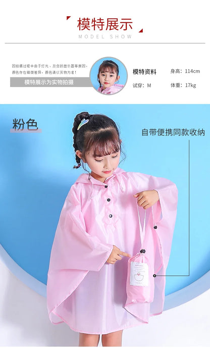 -キッズレインコート 雨具 フーディレインポンチョ 防水コート【mh0007072】 - mamahalo shop - レインコート -  べビー服 - 子供服 - 男の子 - 女の子