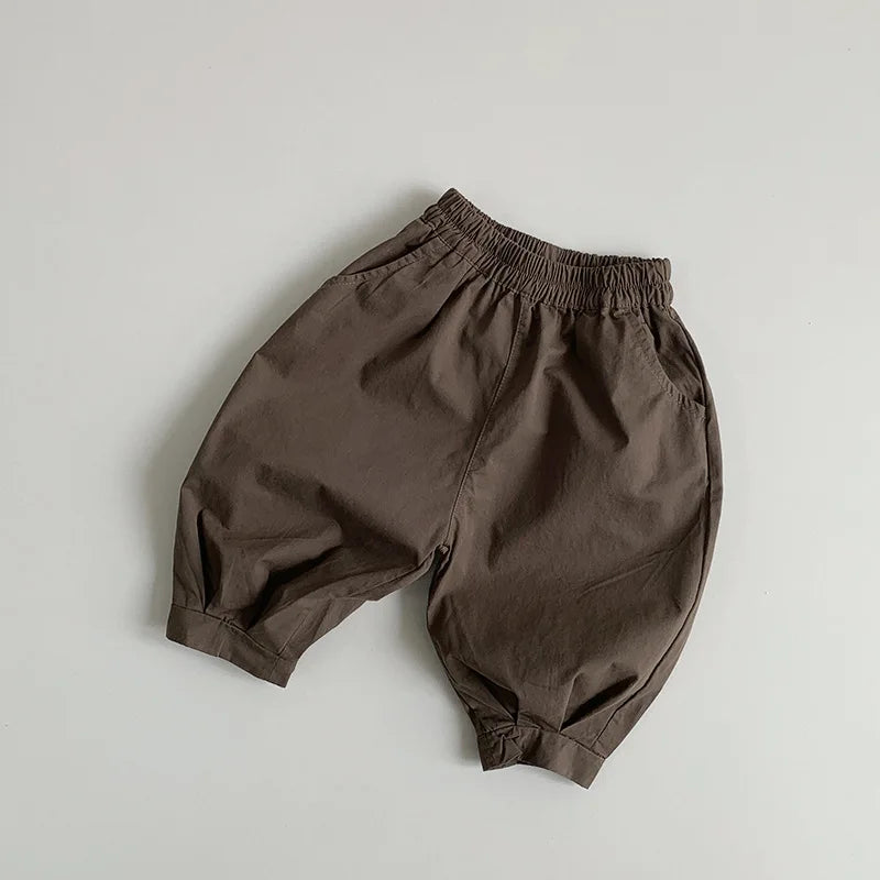 -キッズパンツ 薄手 レトロ ルーズバルーンパンツ 2カラー - mamahalo shop - ロングパンツ・スウェットパンツ -  べビー服 - 子供服 - 男の子 - 女の子