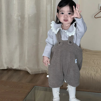 ベビーサロペット フリースサスペンダーパンツ - mamahalo shop - サロペットパンツ・サスペンダーパンツ -  べビー服 - 子供服 - 男の子 - 女の子