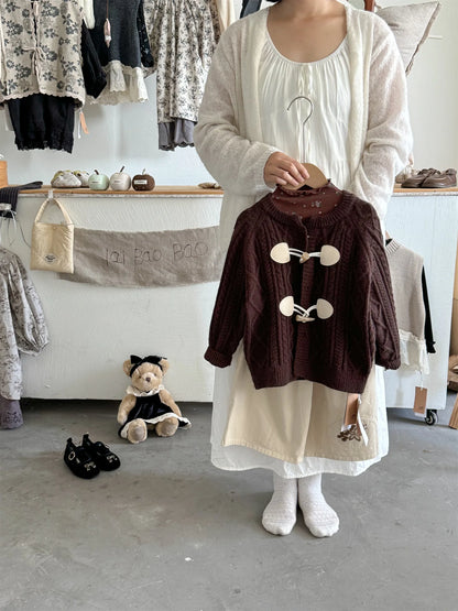 -キッズカーディガン ダッフルトグルボタンニットジャケット 2カラー【mh0007269】 - mamahalo shop - カーディガン・パーカー -  べビー服 - 子供服 - 男の子 - 女の子