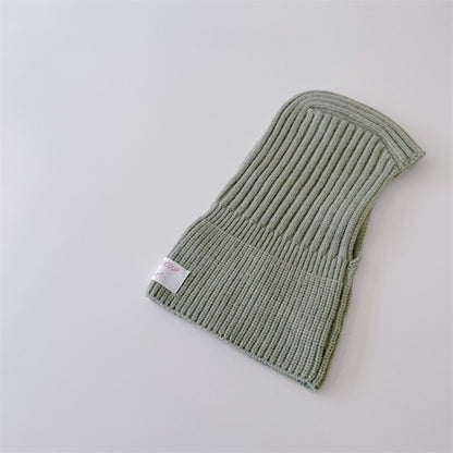 -ベビー キッズ ニット フーディ スカーフ ボーダー 帽子 ネックウォーマー【mh0002796】 - mamahalo shop - ベビー用帽子 -  べビー服 - 子供服 - 男の子 - 女の子