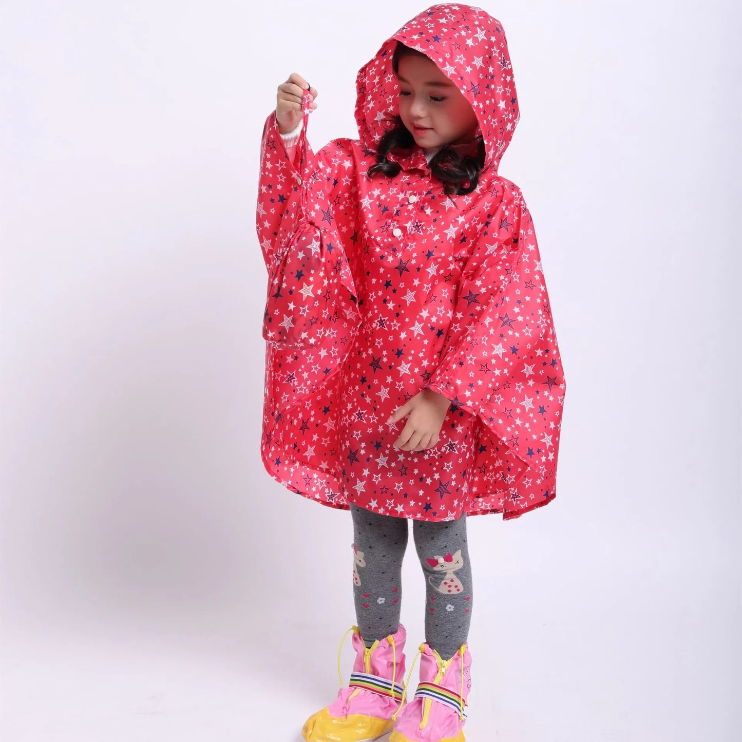 -キッズレインコート 雨具 フーディレインポンチョ 防水コート【mh0007072】 - mamahalo shop - レインコート -  べビー服 - 子供服 - 男の子 - 女の子